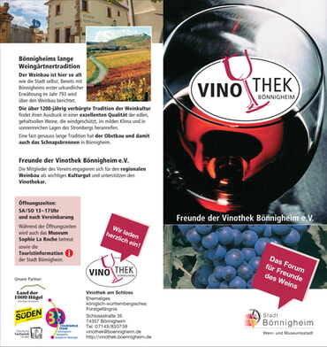 Flyer der Vinothek zum Herunterladen