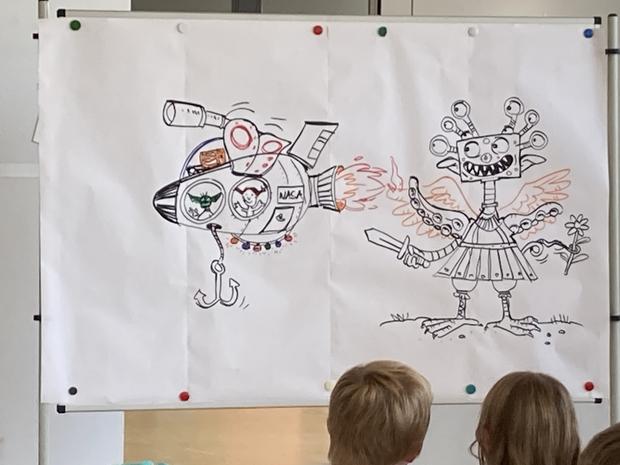 nach den Wünschen der Kinder gezeichnet