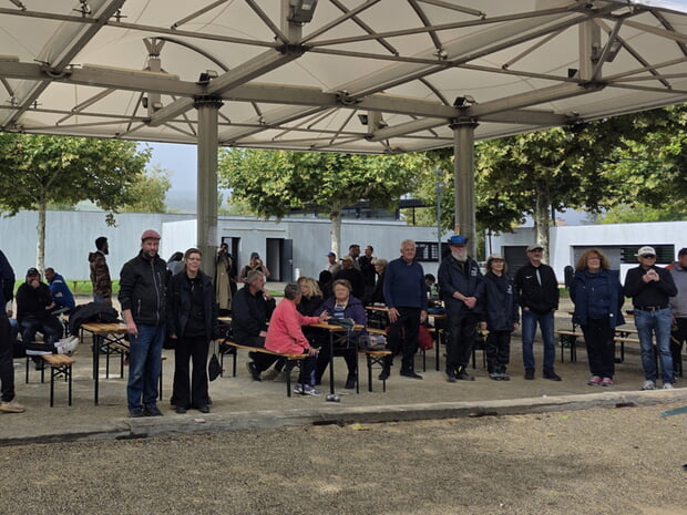 Teilnehmer am Bouleturnier