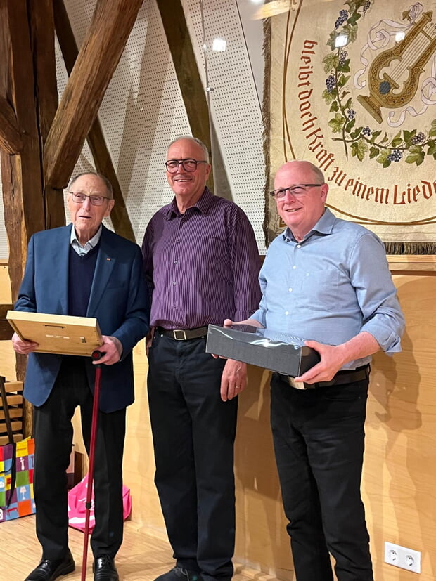 Heinz Sch&uuml;tt, Herbert Mayer und Bernd H&ouml;rl (v. links)