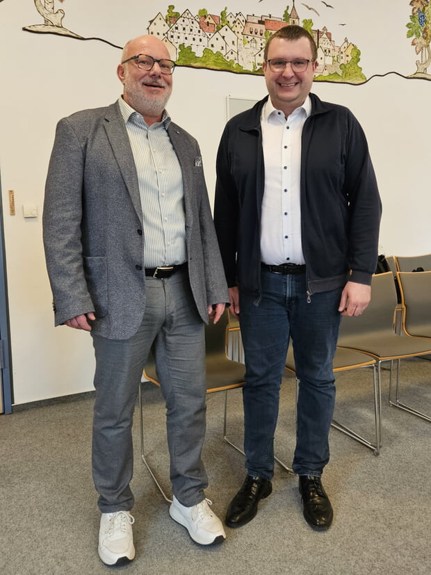 B&uuml;rgermeister Sch&auml;uffele und Hauptamtsleiter Timo Wenzel