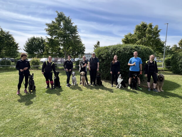 Starke Truppe: die Bönnigheimer Turnierhundesportler bei der Kreismeisterschaft in Löchgau.