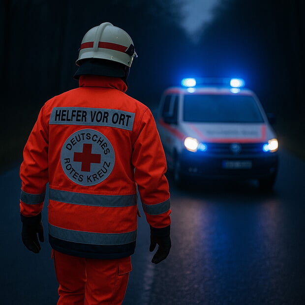 Symbolbild Helfer vor Ort im Einsatz