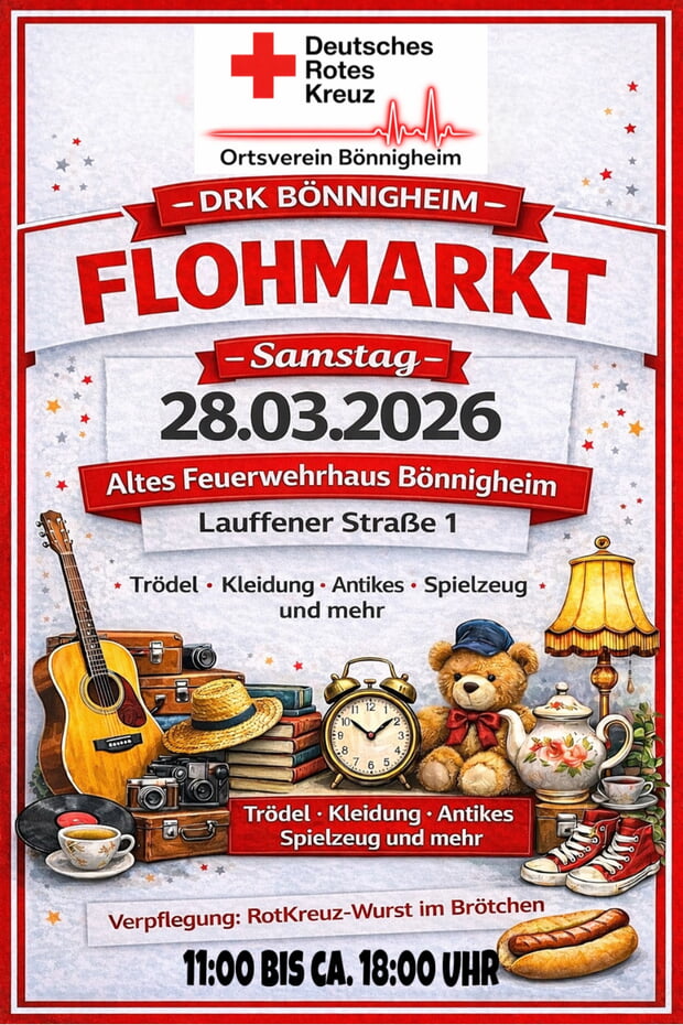 DRK Flohmarkt am 28.03.2026 in B&ouml;nnigheim