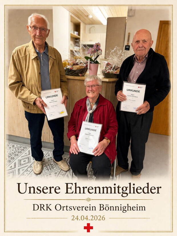 Unsere Ehrenmitglieder Hans Altmann, Heide und G&uuml;nther Brodbeck