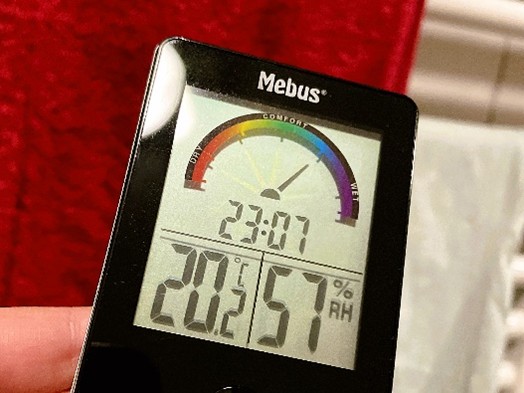 Hygro-Thermometer zeigen an, ob Temperatur und Luftfeuchtigkeit in einem g&uuml;nstigen Verh&auml;ltnis liegen.