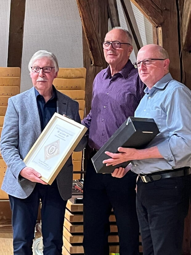 Gustav Schabinger, Herbert Mayer und Bernd H&ouml;rl (v. links)