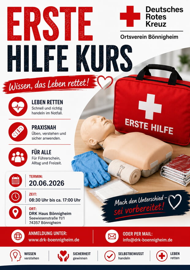 Erste Hilfe Kurs 20.06.2026
