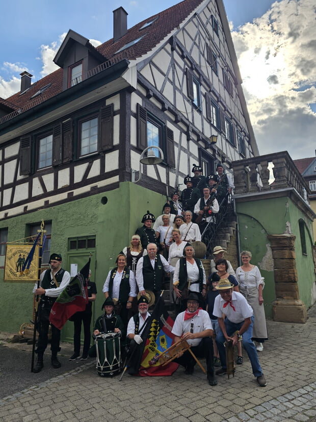 Aufstellung zum Geleit der Weinkönigin